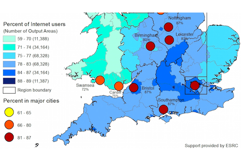 Estimating the Local Geographies of Digital Inequality in Britain: London and the South East Show Highest Internet Use—But Why?