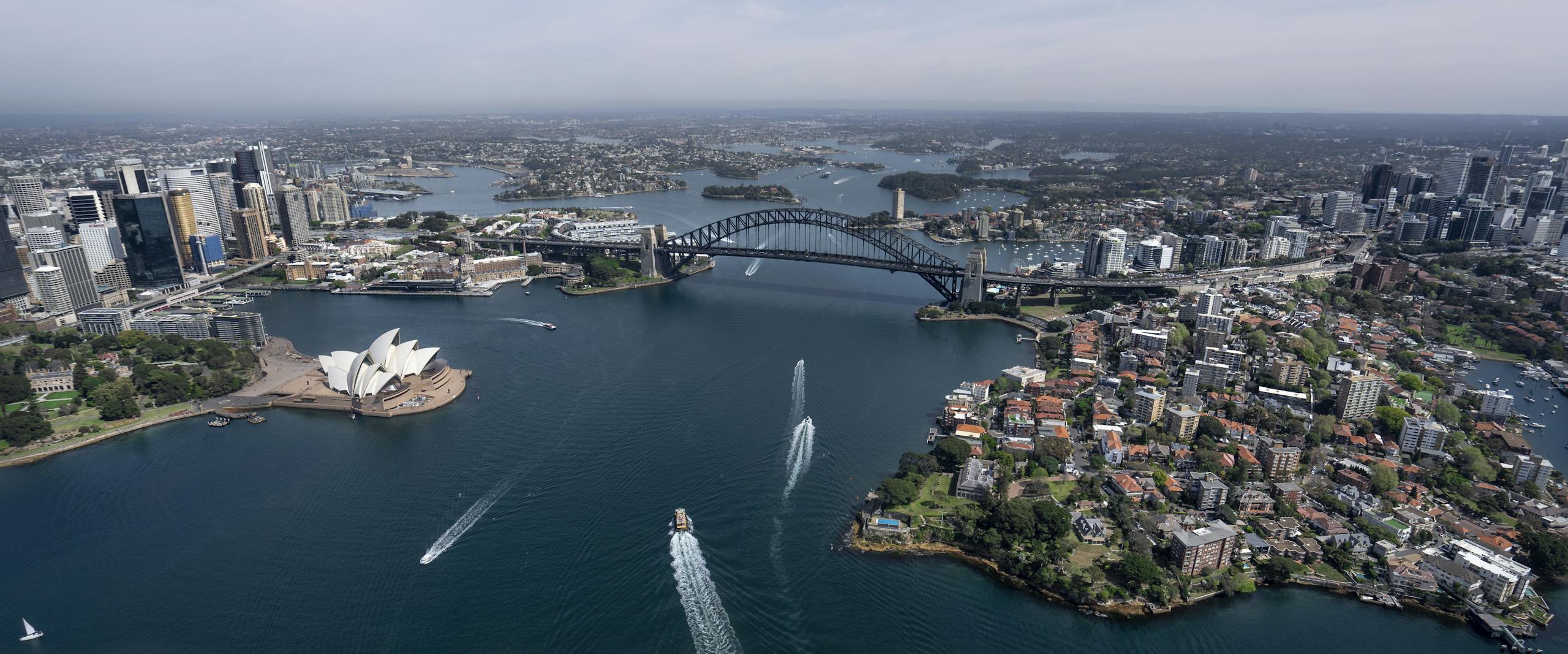 Aerial Overview of Port Jackson